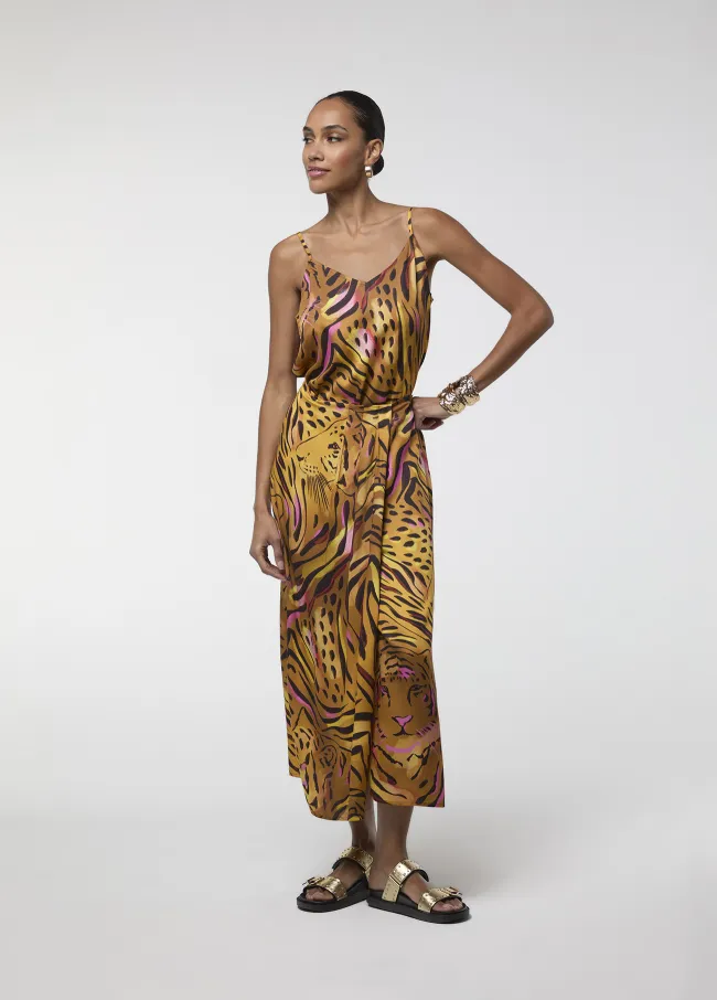 Falda pareo print tigre